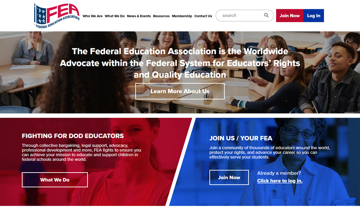 association website design