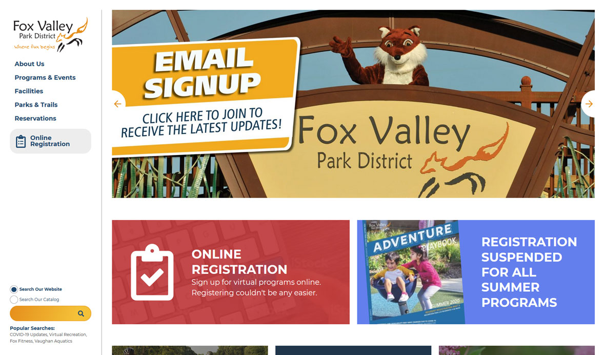 Park District Web Design