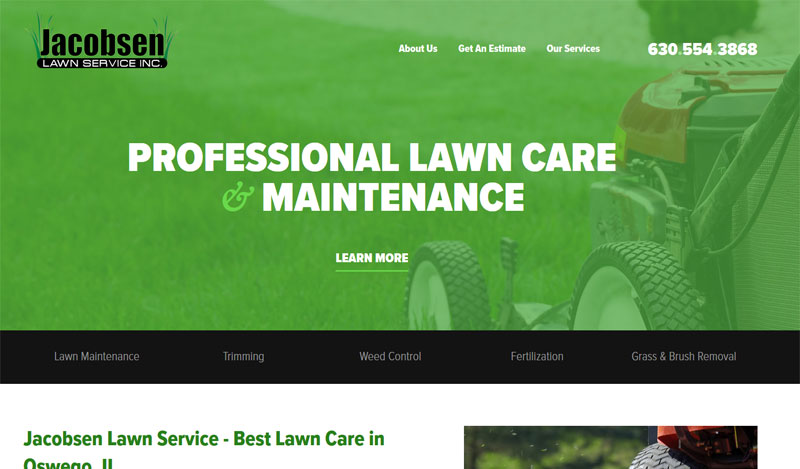 Jacobsen Lawn Care Website