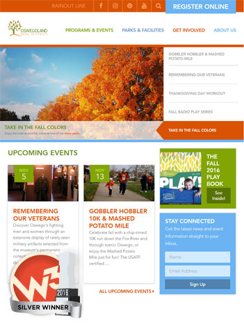 Oswegoland Park District Website