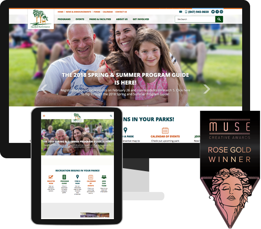 Award Winning Park District Website Design