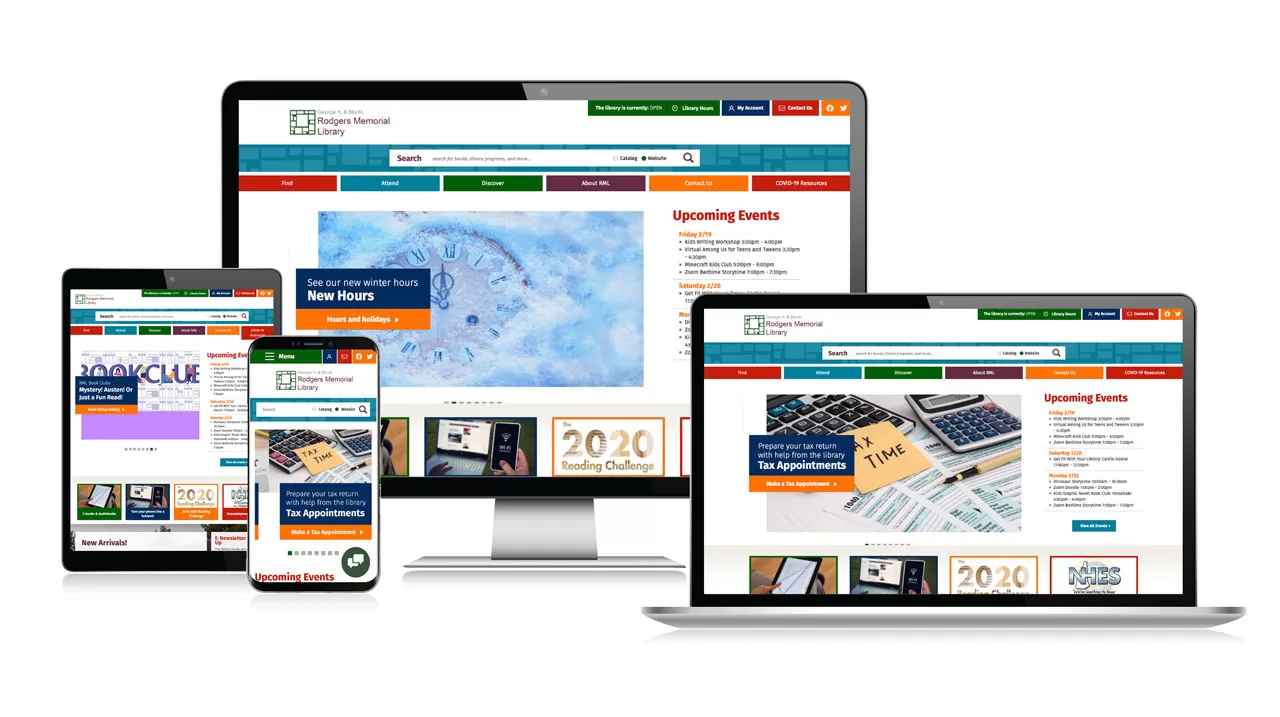 library ux website design