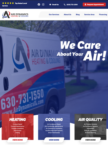 HVAC iPad Website Design