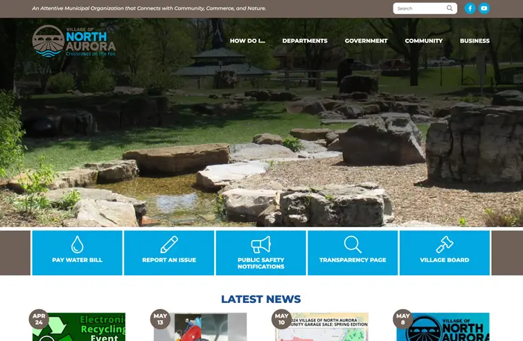 Village of North Aurora Website Design